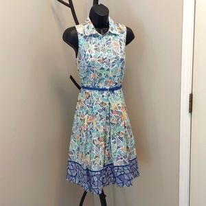 Nine West button down, fit & flair, sleeveless dress